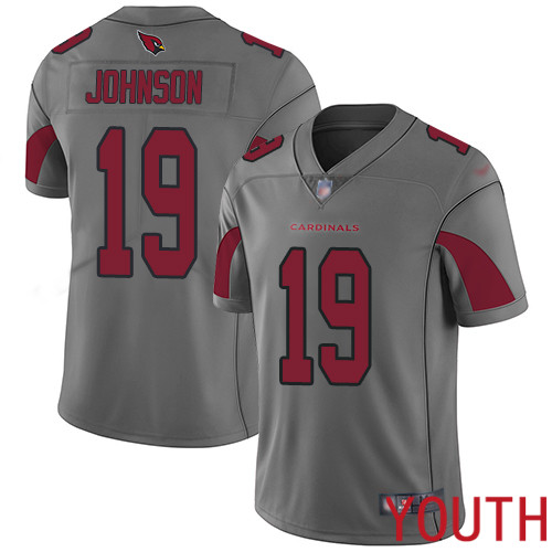 Arizona Cardinals Limited Silver Youth KeeSean Johnson Jersey NFL Football 19 Inverted Legend